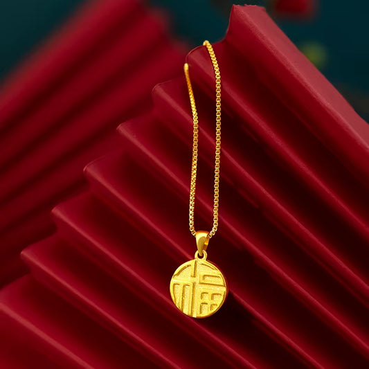 LUCKY Halsband i 24K Guld