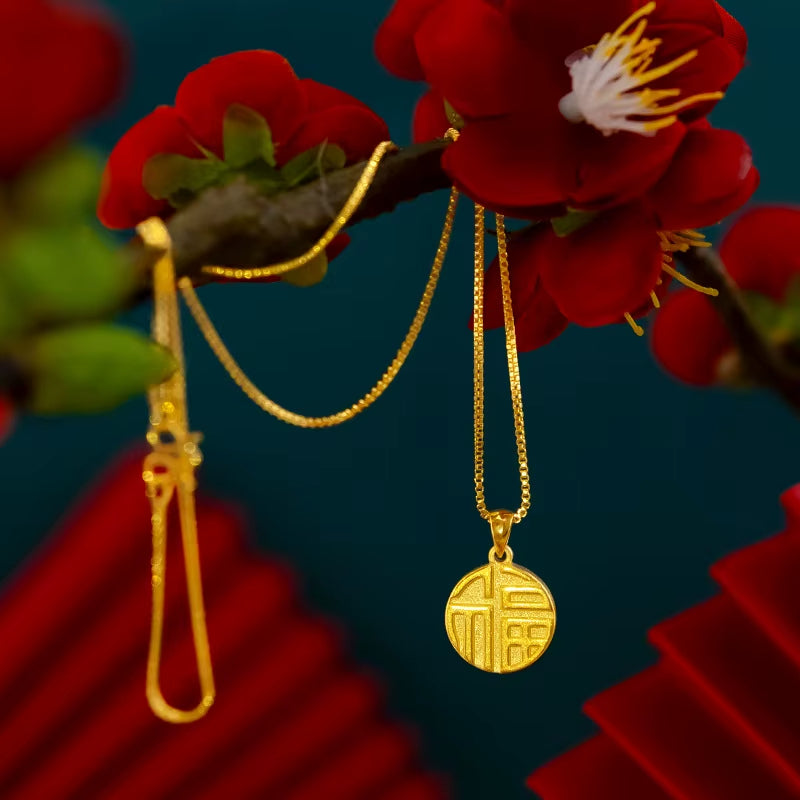 LUCKY Halsband i 24K Guld